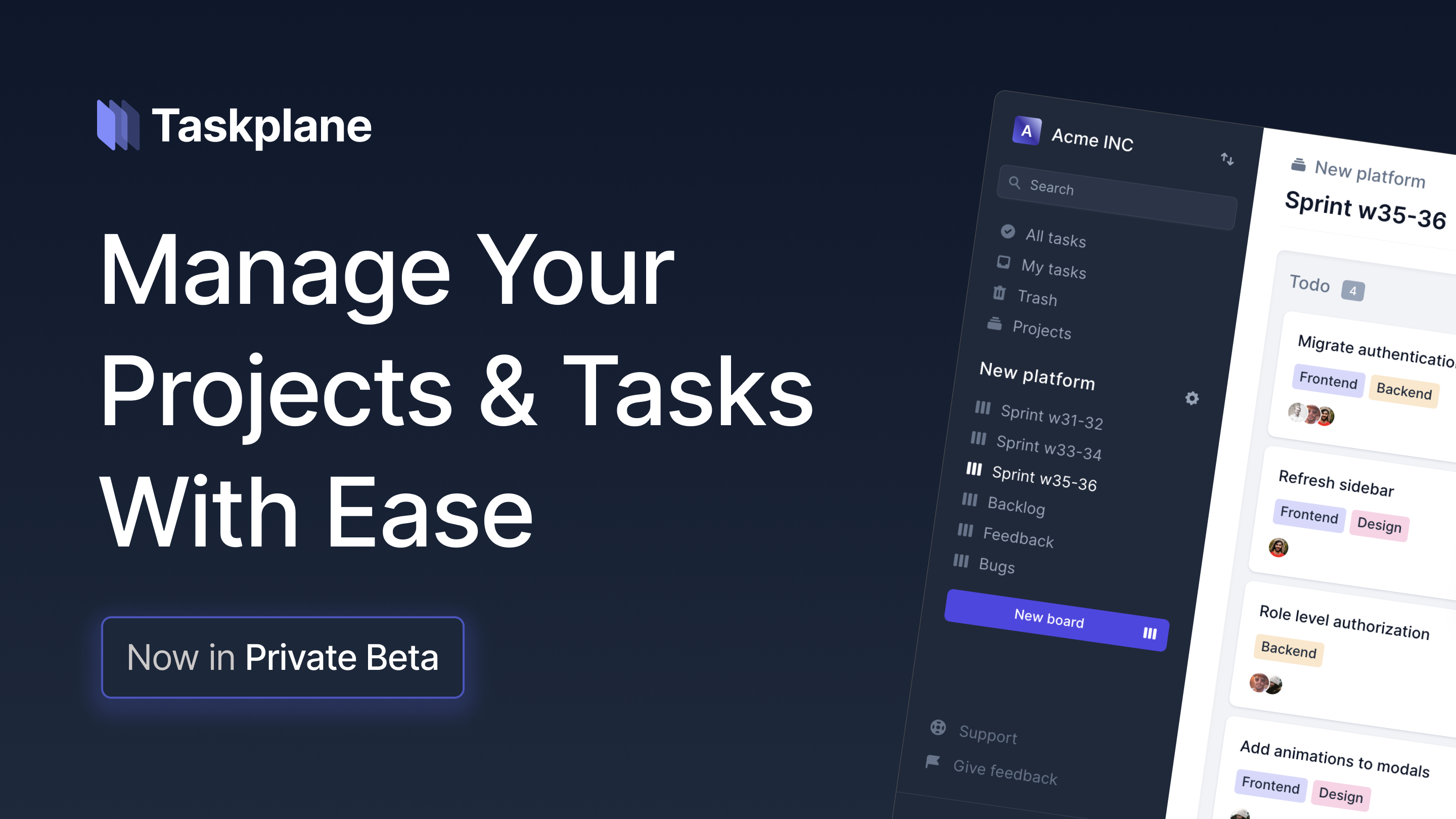 Taskplane helps you and your team  manage your tasks and projects, through an intuitive, flexible and extensible app, that works with your tools. Choo