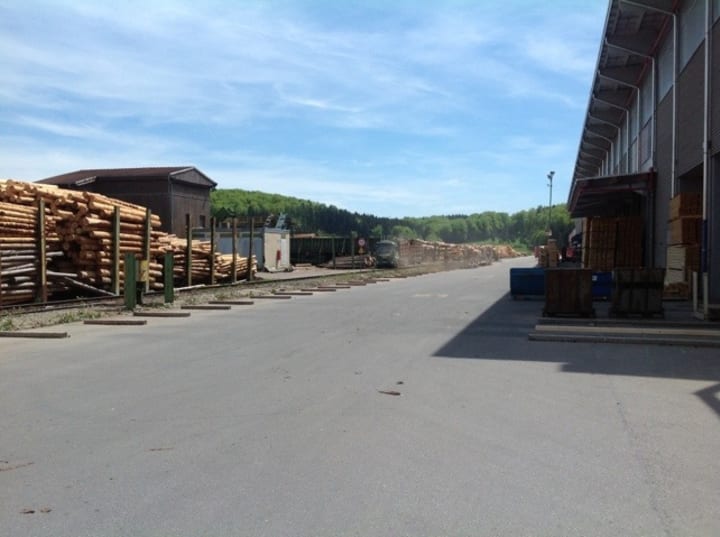 even more piles of wood disappearing into the distance perhaps 600m away