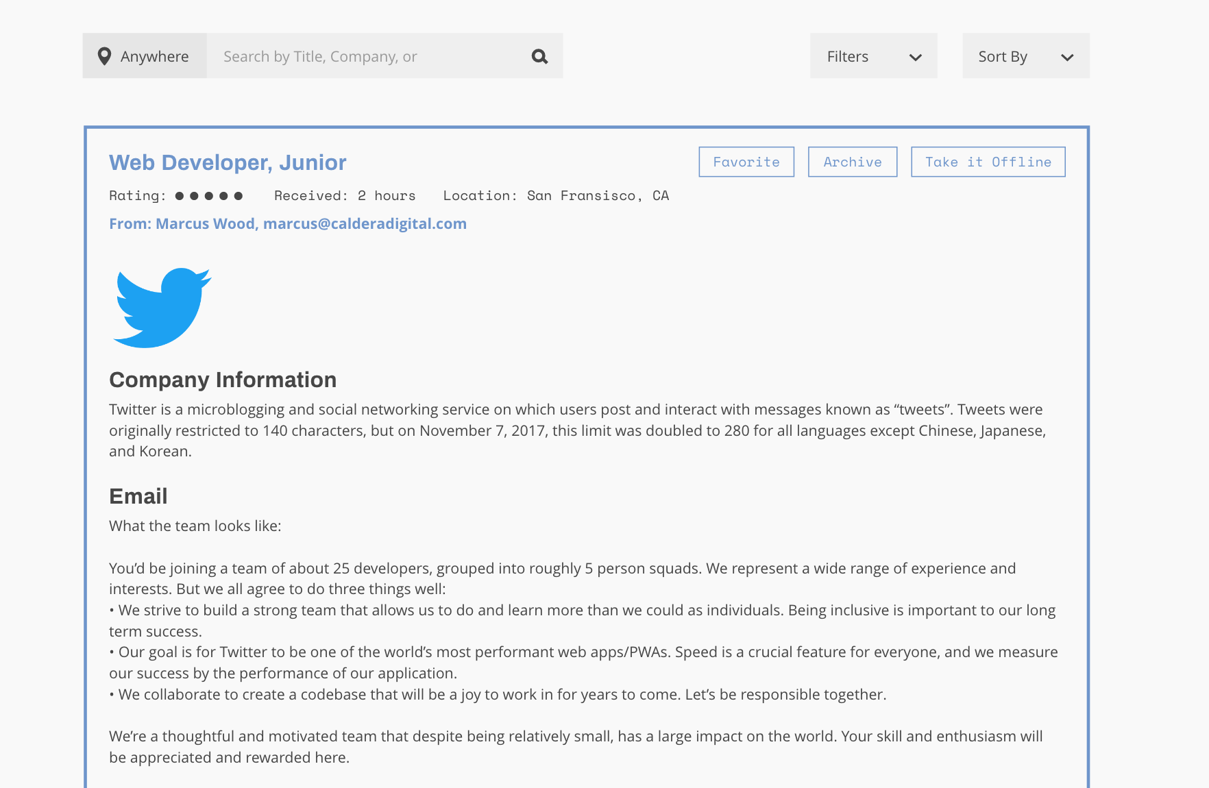 email message