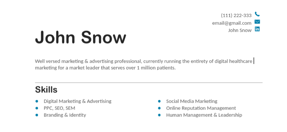 resume intro