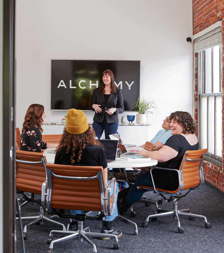 Megan teaching a class