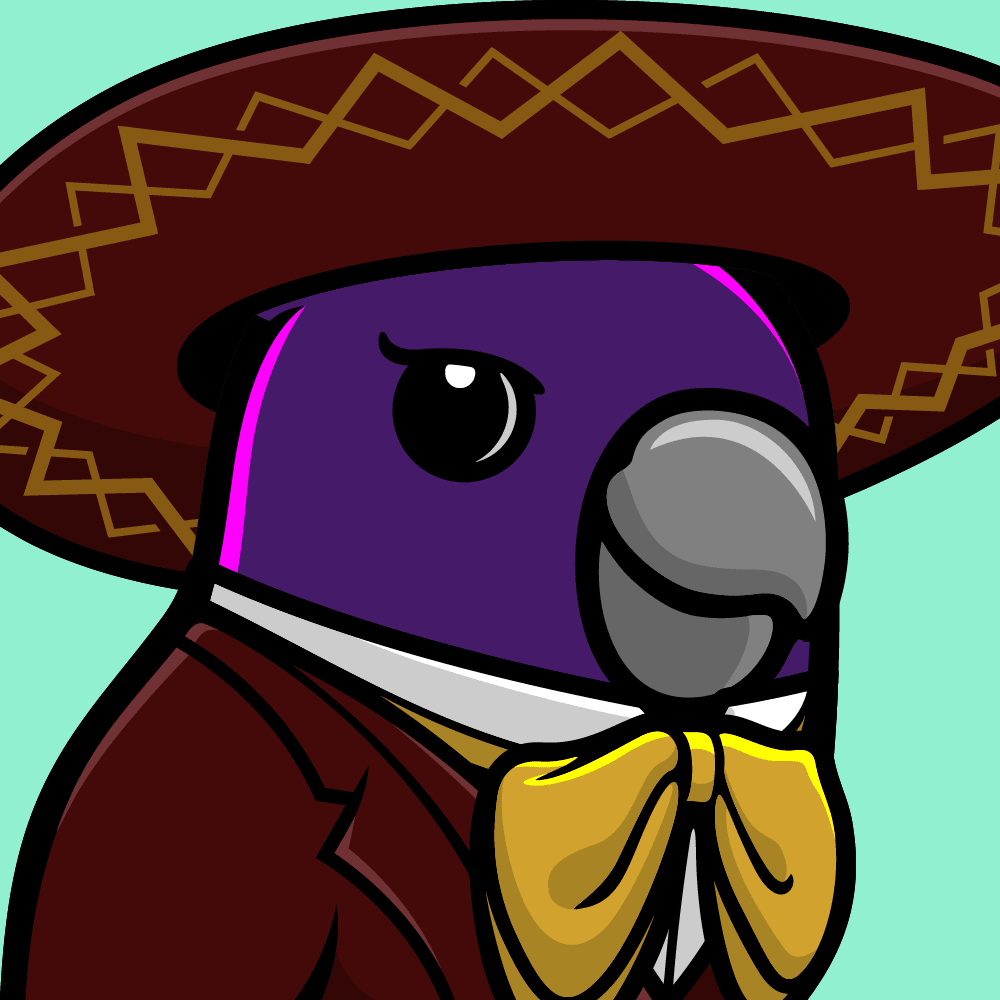 Birb NFT #821 Mariachi Brown