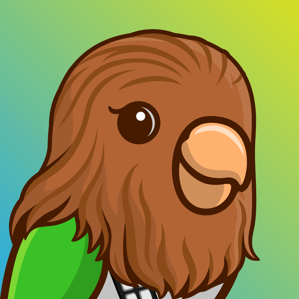 Birb NFT #2435 Chewbacca Green Birb B