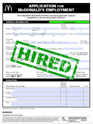 1 McJob Application floor 0