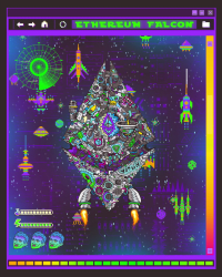 1 THE ETHEREUM FALCON Open Edition by Young & Sick floor 0.05