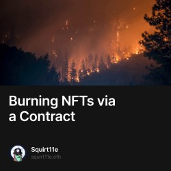 Burning NFTs via a Contract 3/1000 NFT