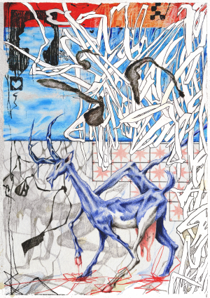 a blue goat