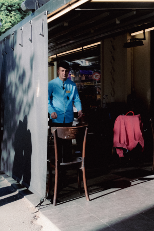 The embrance, offstage
