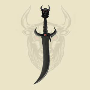 Shine on bull head dagger