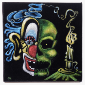 Half Clown Half Skull