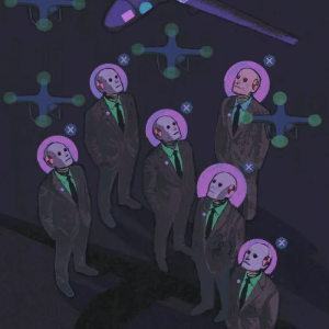 with a sky full of drones - there are no birds left to shit on you