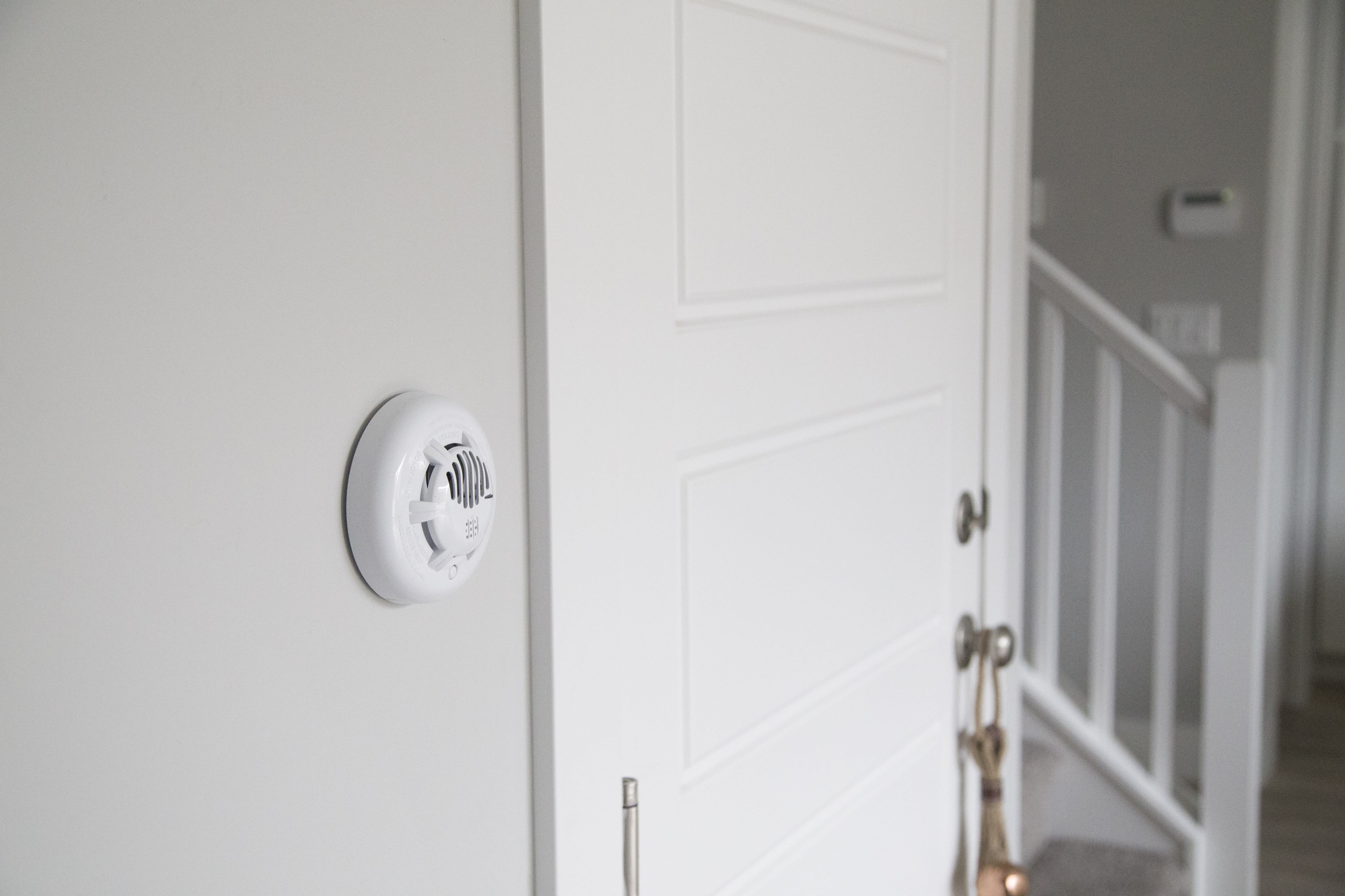 smoke detector on wall