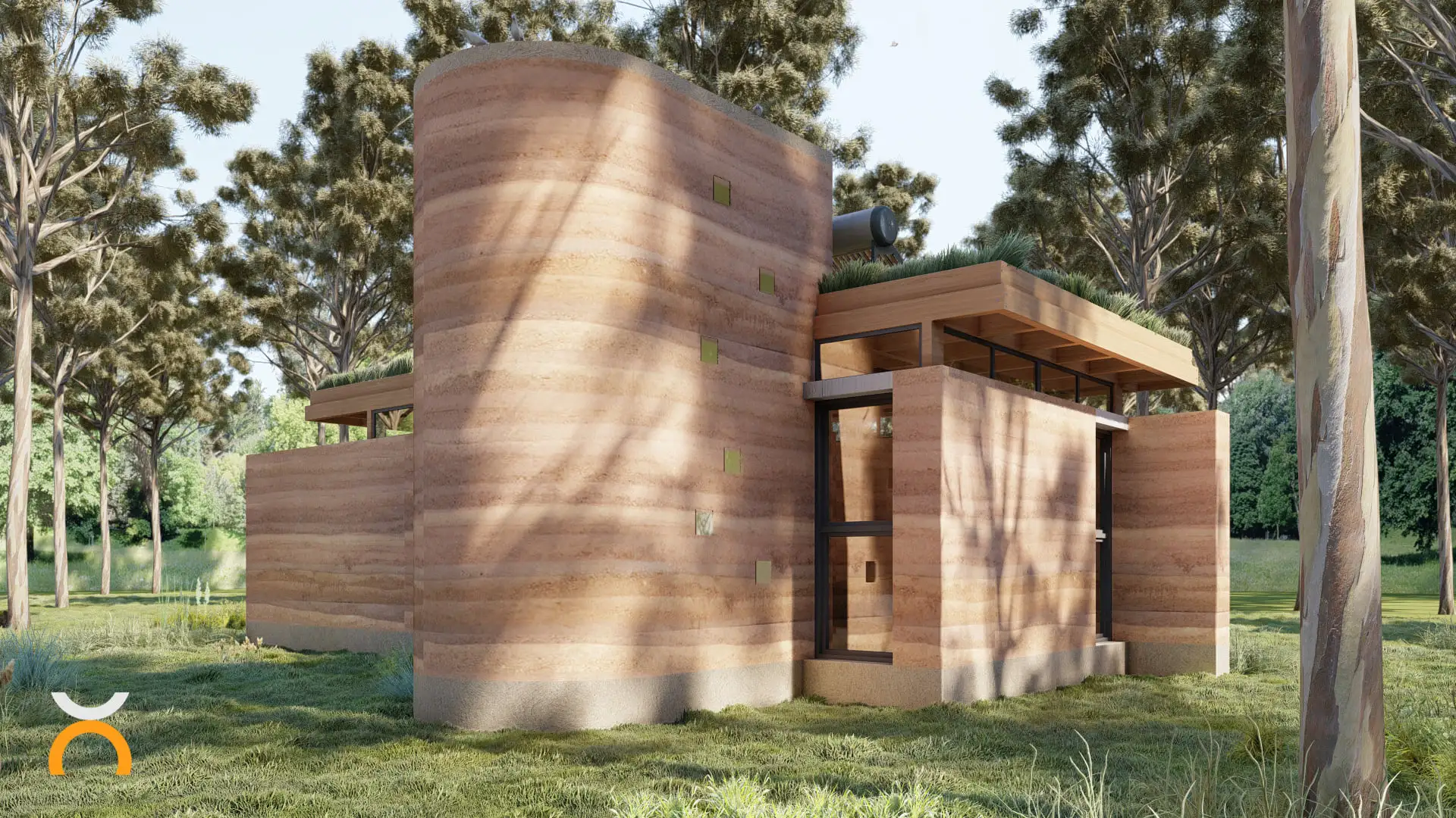 Casa de tierra apisonada