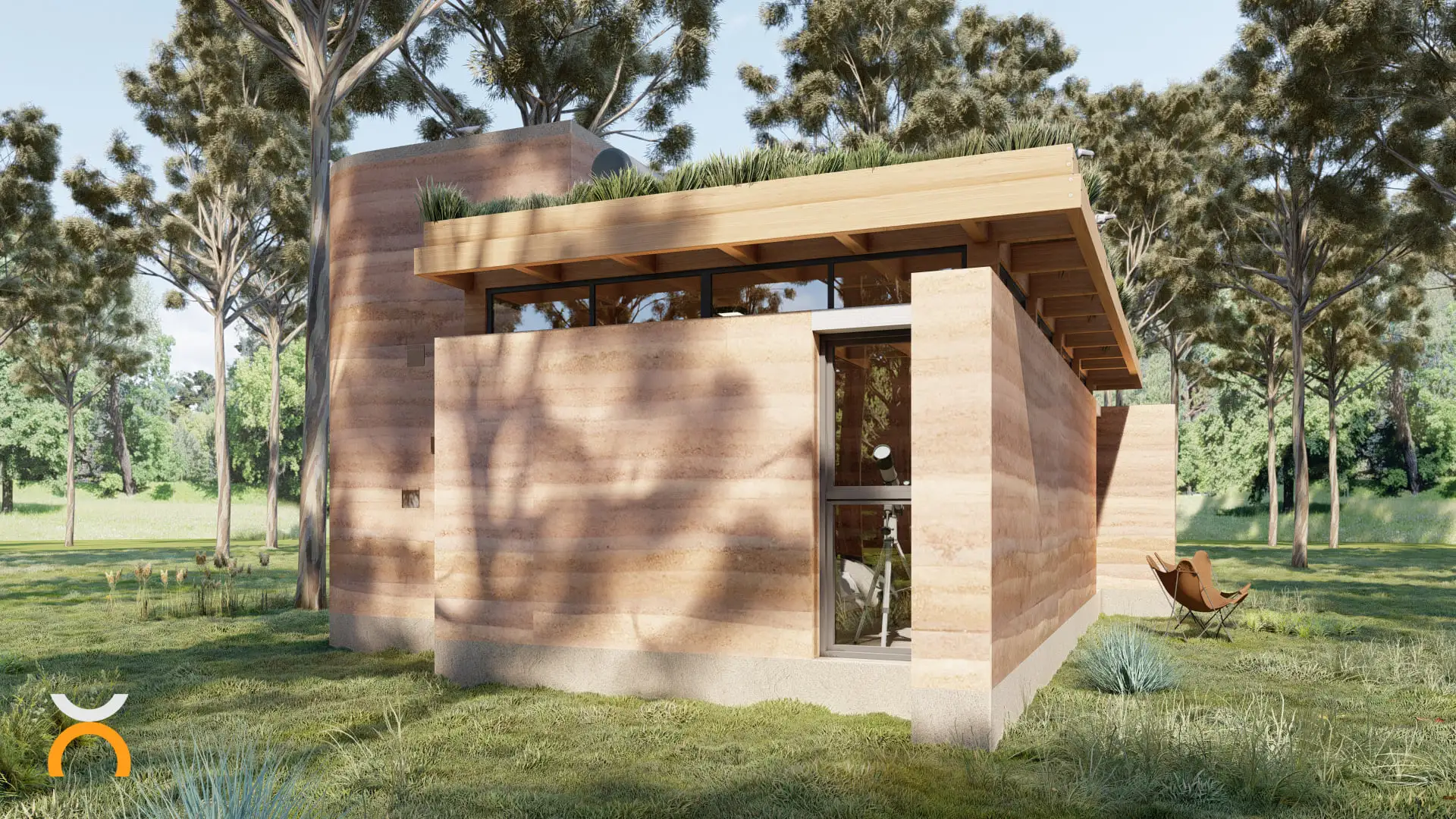 Casa de tierra apisonada