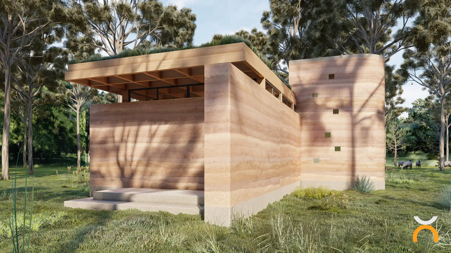 Casa de tierra apisonada