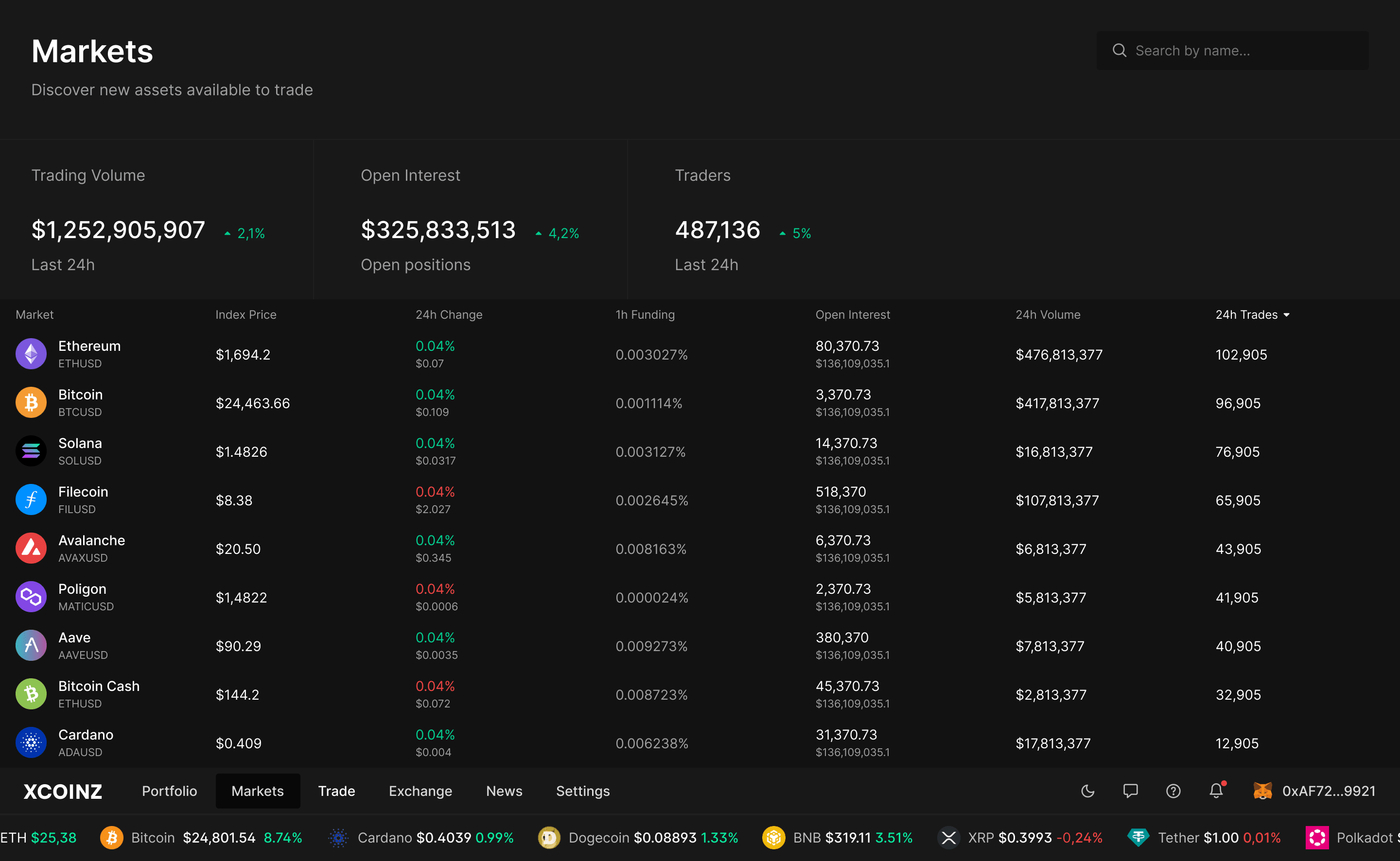 Crypto Trading Platform UI