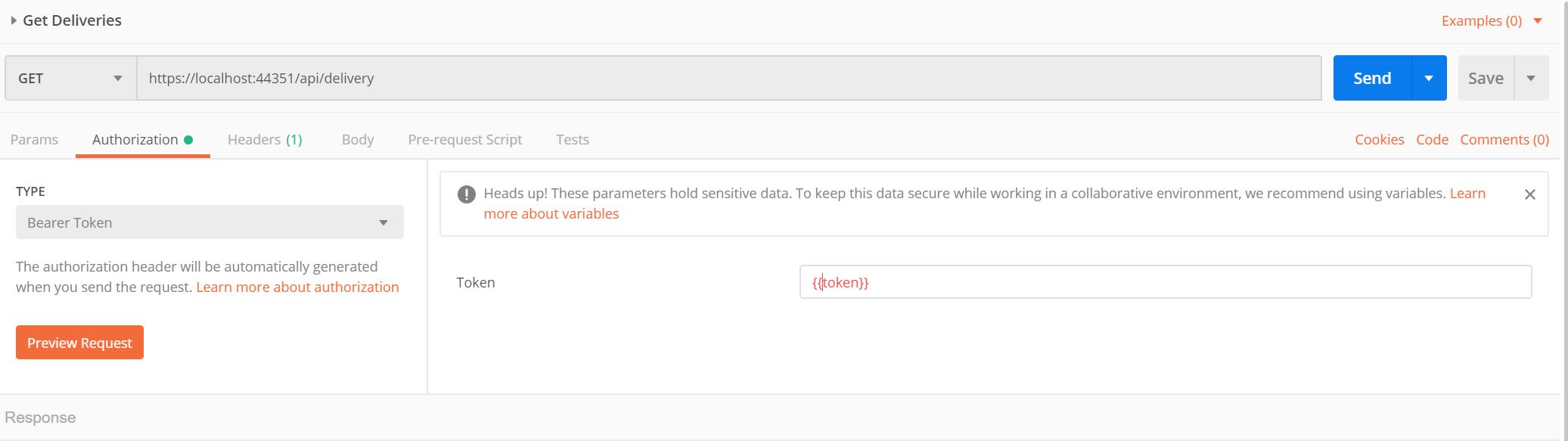 postman environment variables