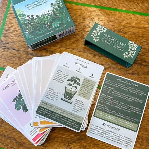 house plant care cards Houseplant Care Cards - Modern Handmade Indoor Plant Pot