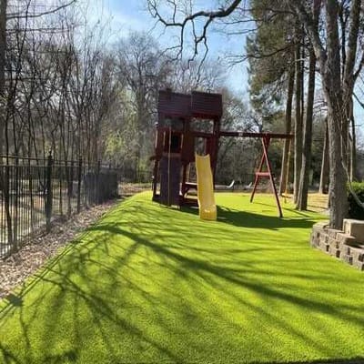 Dirt lawn before installation