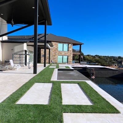 Turf lawn wasy maintenance with beautiful details