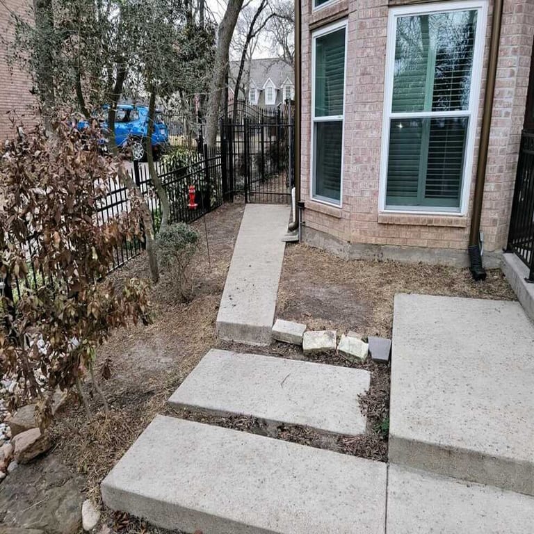 Dirt lawn before installation