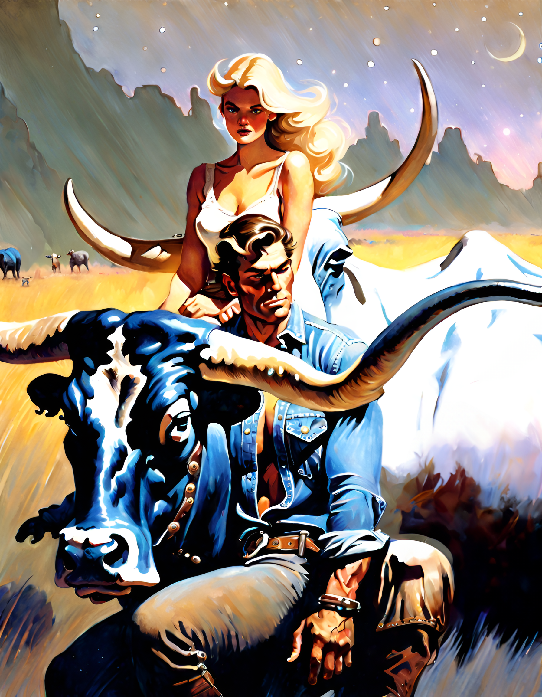 Fort Worth hero with longhorns