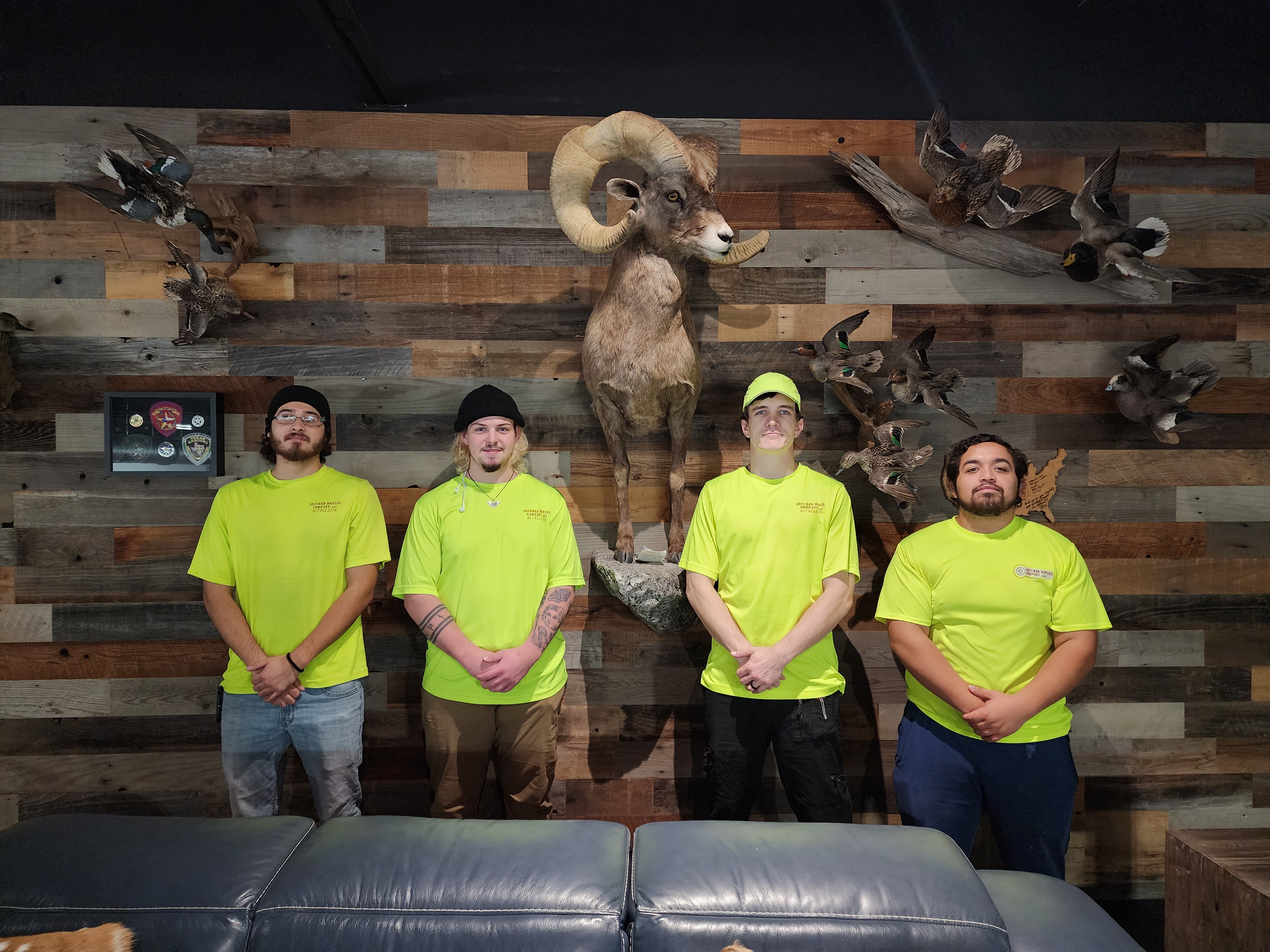 Our Fort Worth Moving Company securely packs items like these trophy heads