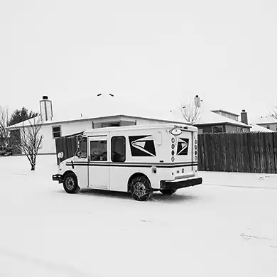 Mover in Haslet, TX even in rare snow the mail must go