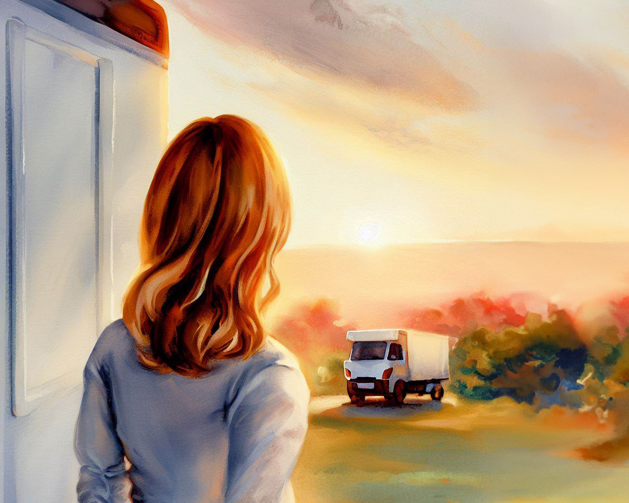 Watching the white box truck for our daughter Fort Worth Move