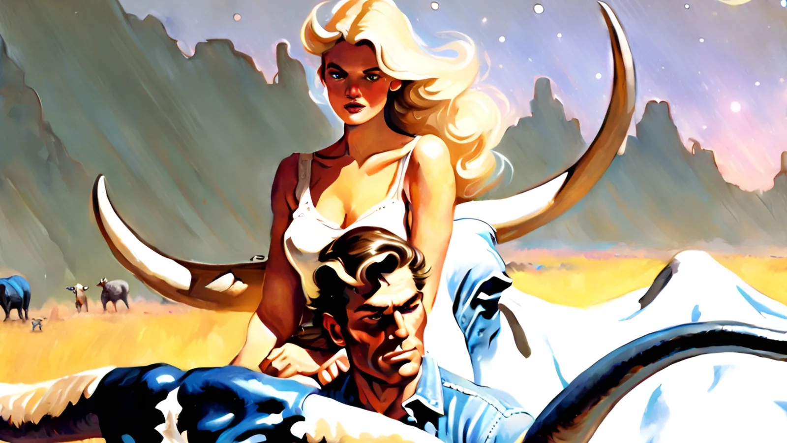 Fort Worth hero with longhorns