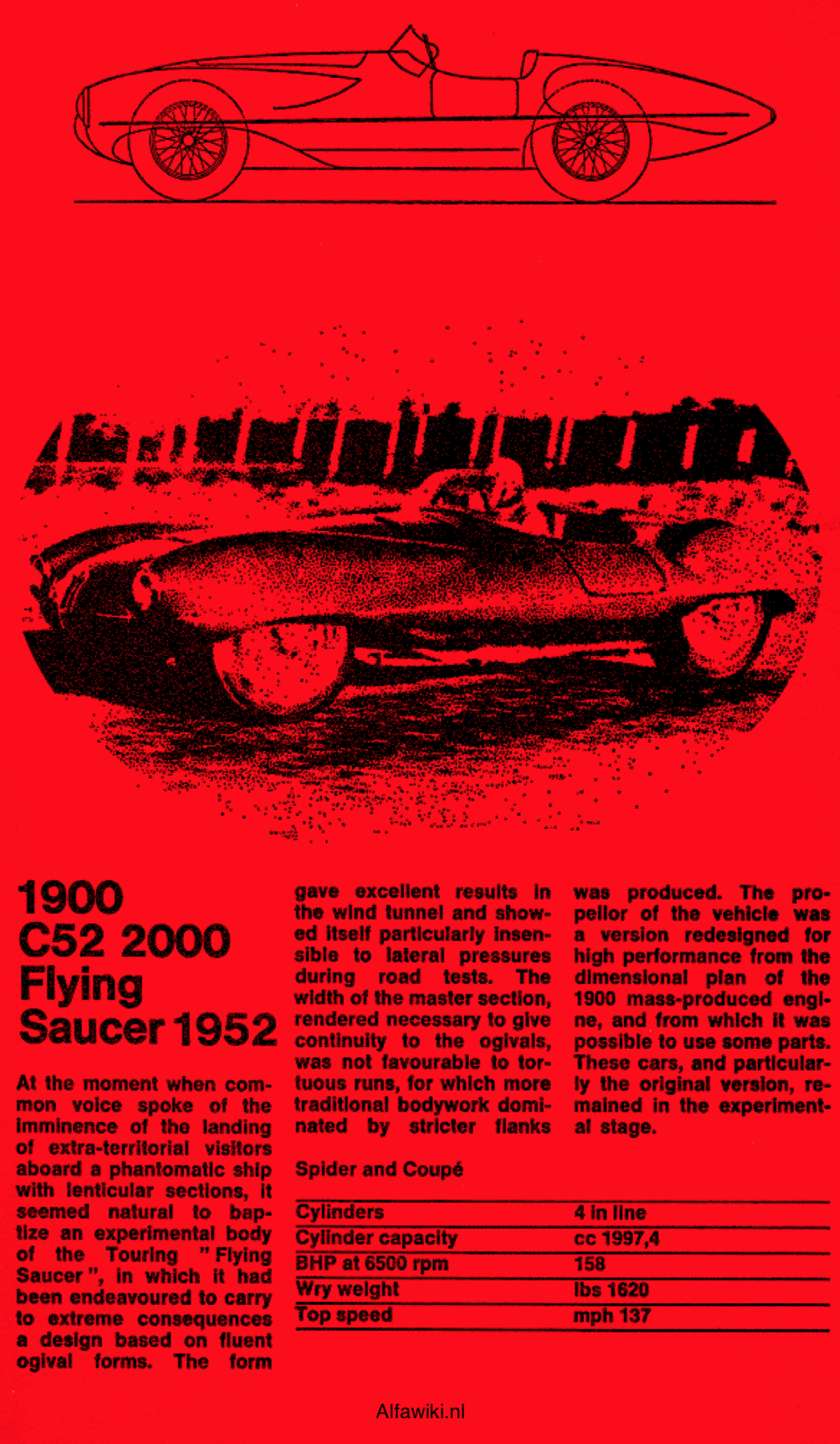 Alfa Romeo 1900 C52 2000 Flying Saucer flyer