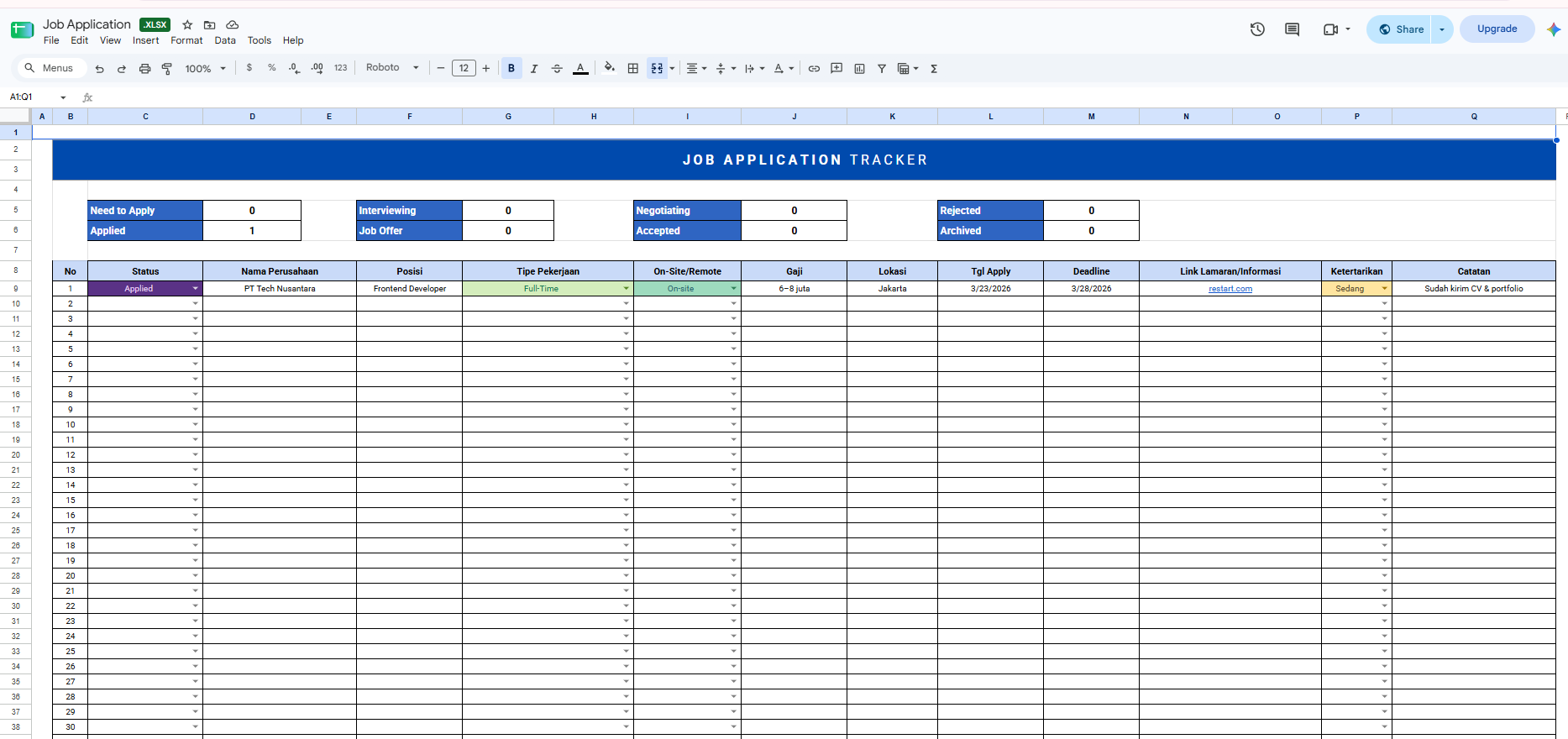 Job Application Tracker