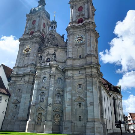 The abbey church of St. Gallen with its two bell towers.