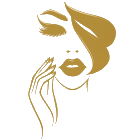 Styling Betty logo — a gold line-art portrait of a woman with styled hair and manicured nails