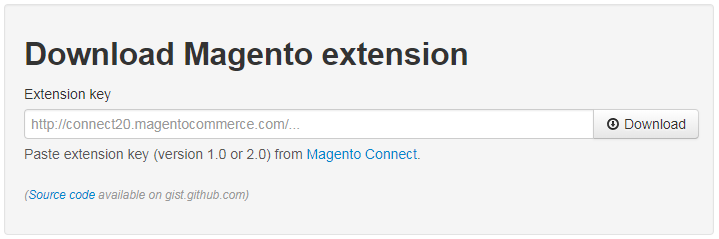 Télécharger manuellement une extension Magento