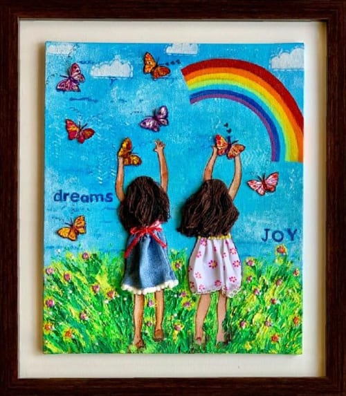 Rainbows and butterflies | Alishas Art Studio