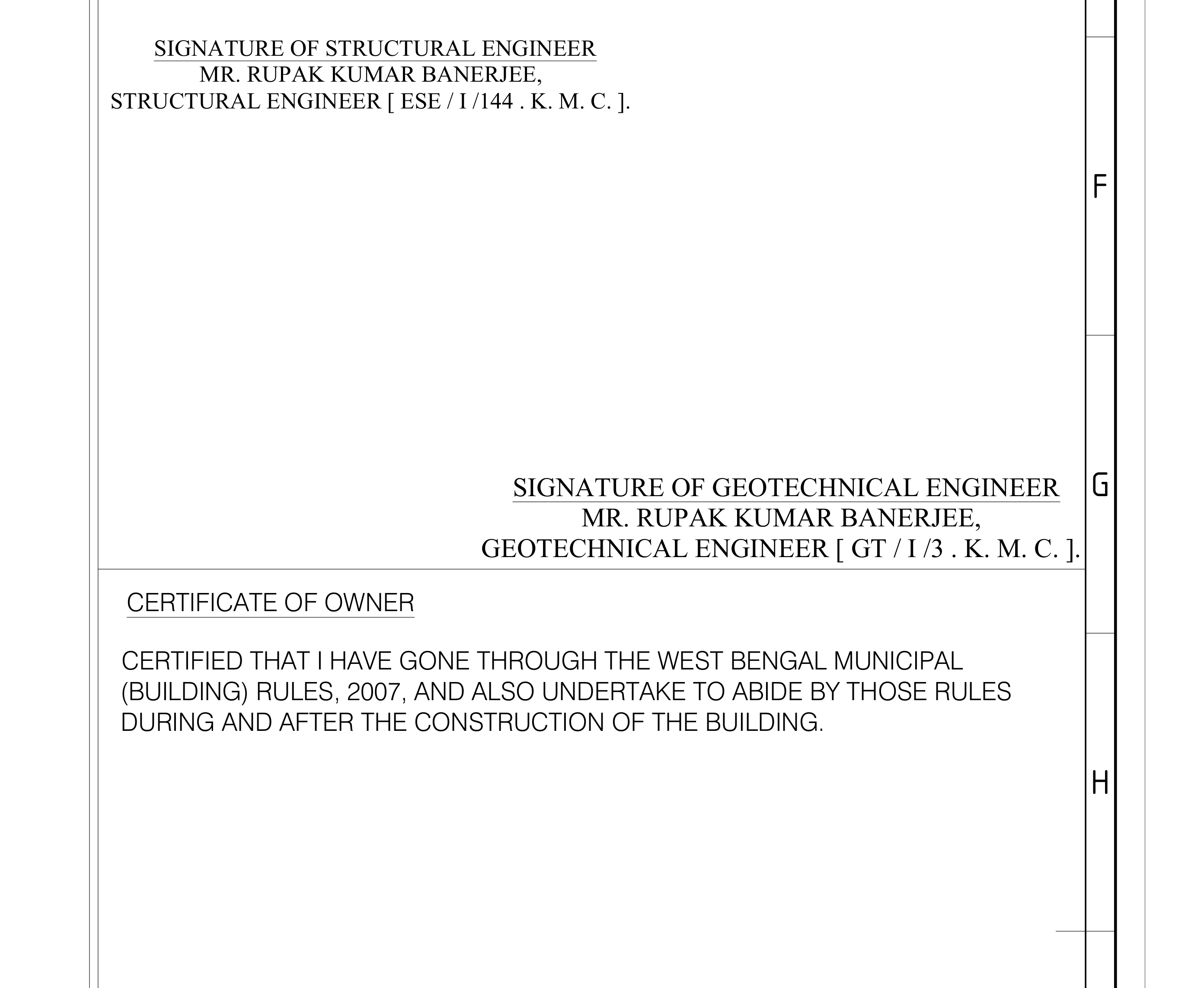 Certificate Of Architect And Engineers