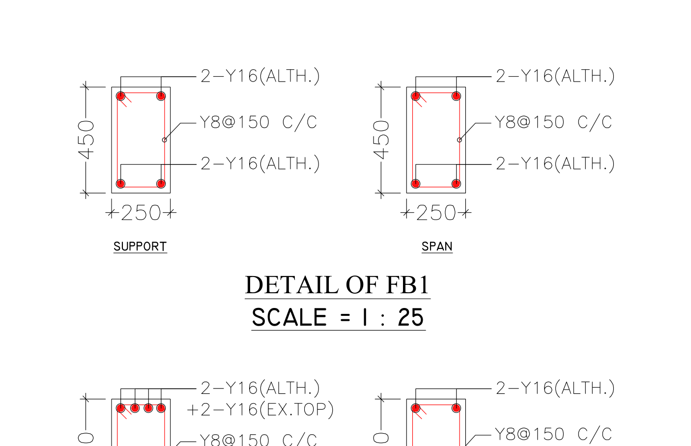 Floor Beam Fb1 Reinforcement Detail