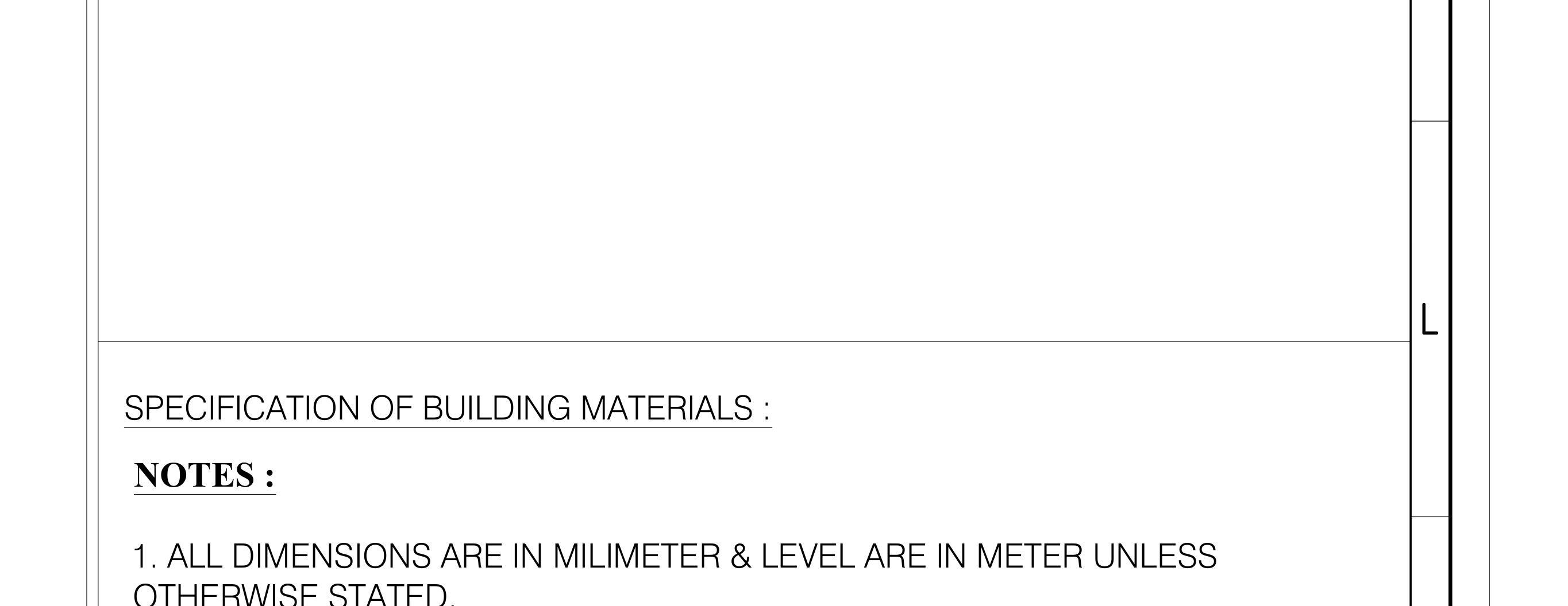 Specification Of Building Materials And General Notes