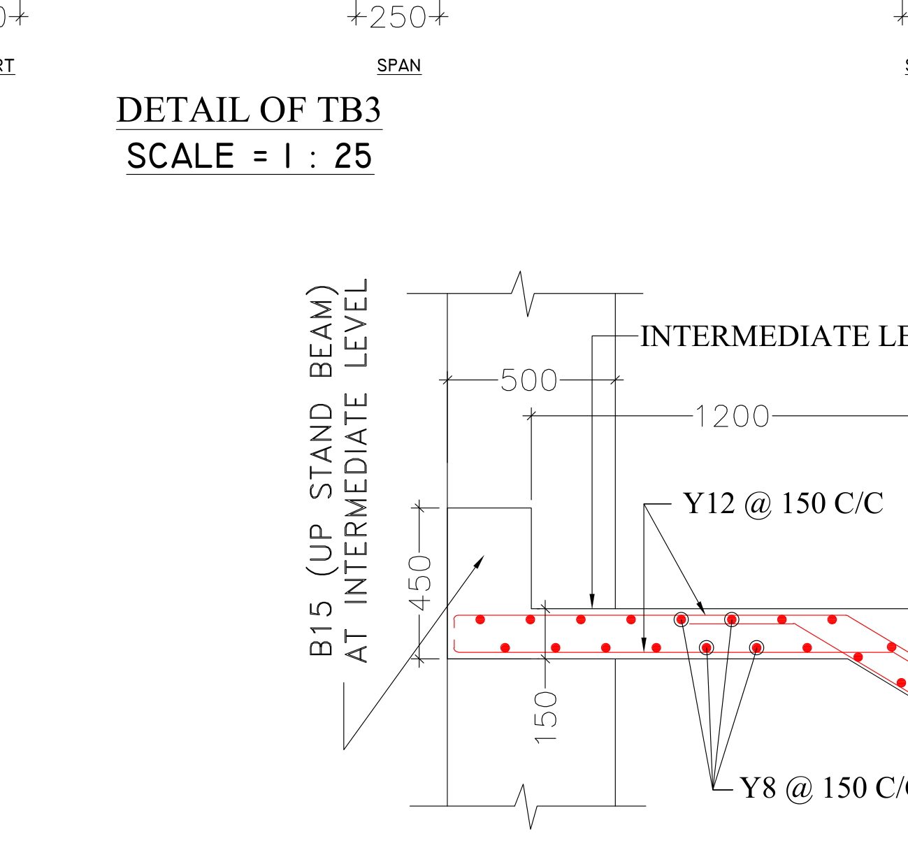 Tie Beam Tb3 Upstand At Intermediate Level
