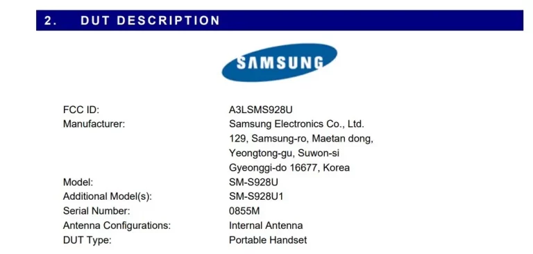 galaxy s24ultra fcc certification