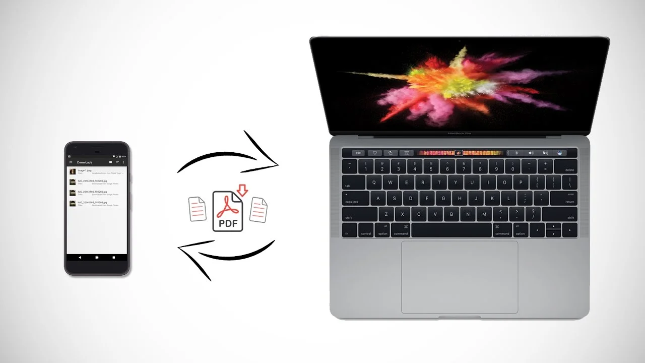 how to send files from android to mac