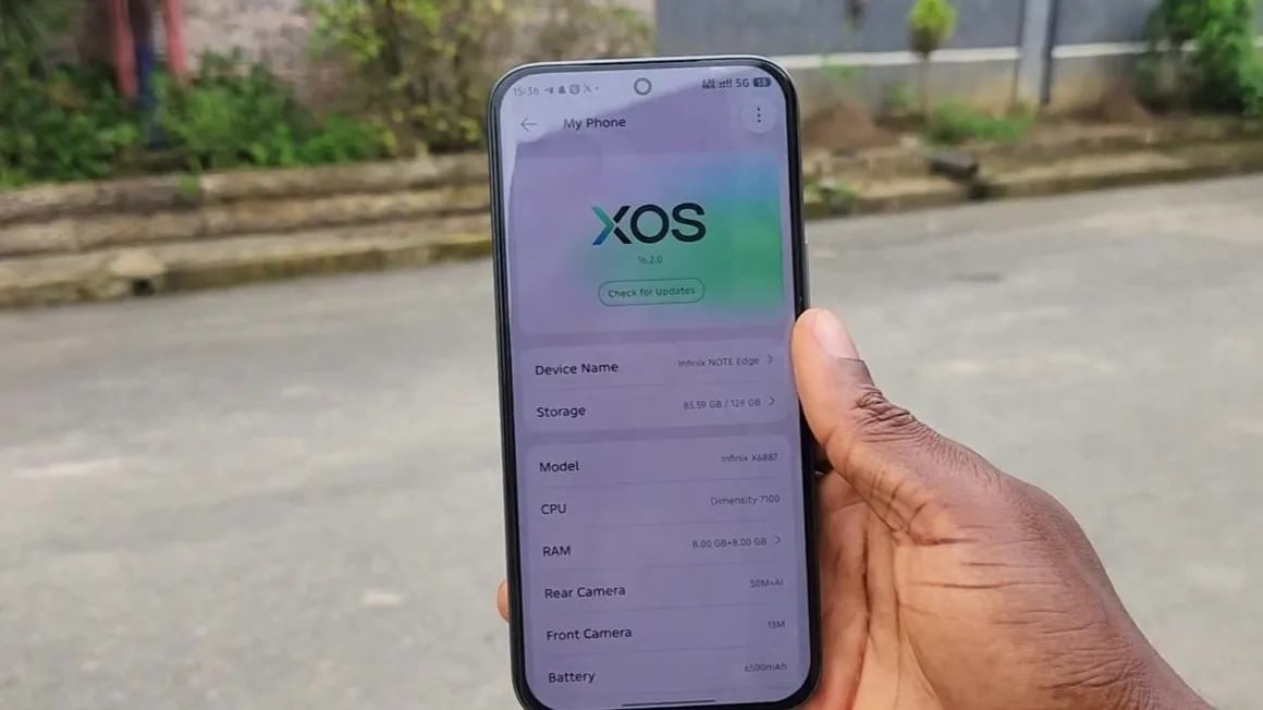 infinix note edgesoft