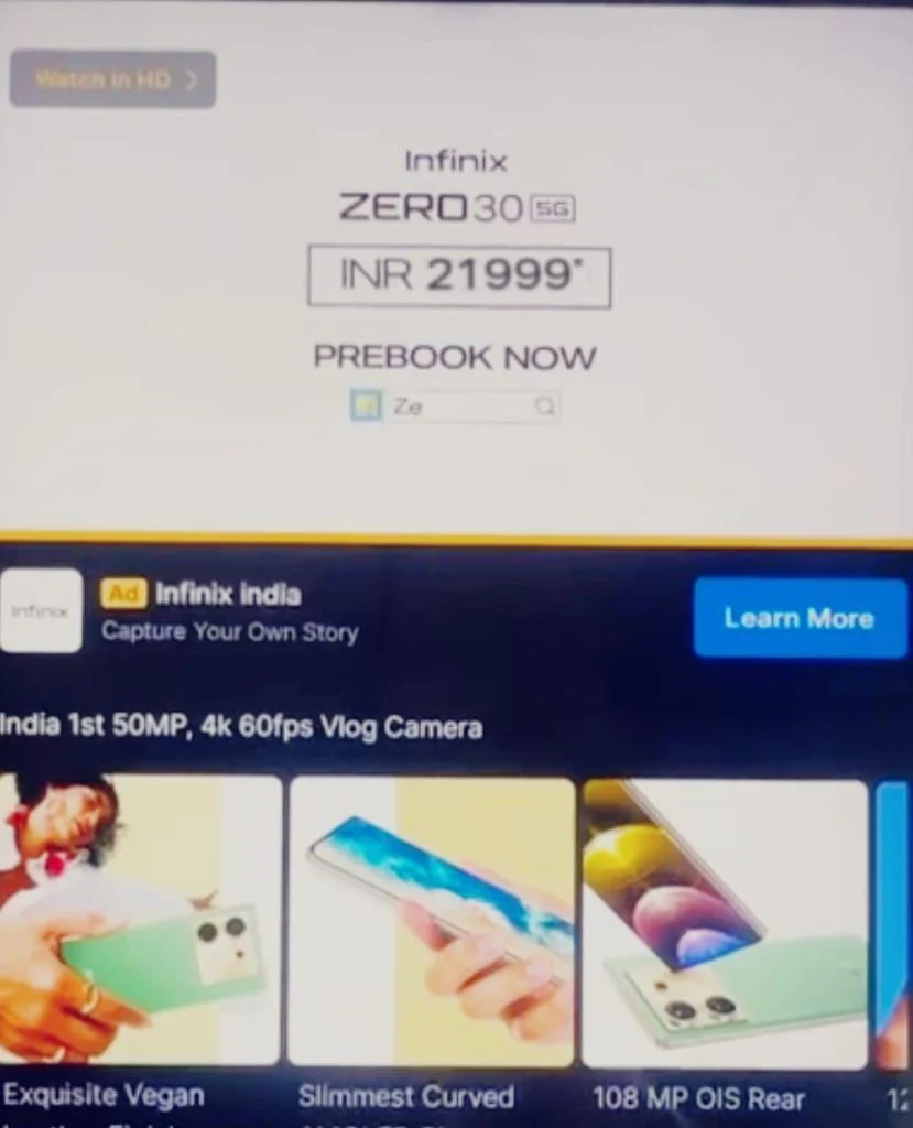 infinix zero 30 price leaks
