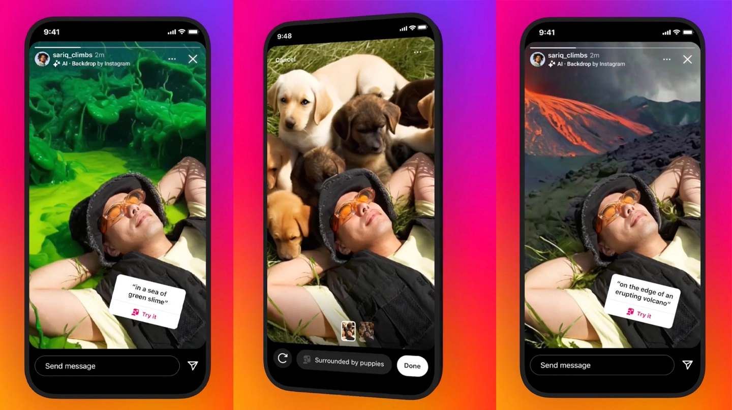 instagram backdrop stories