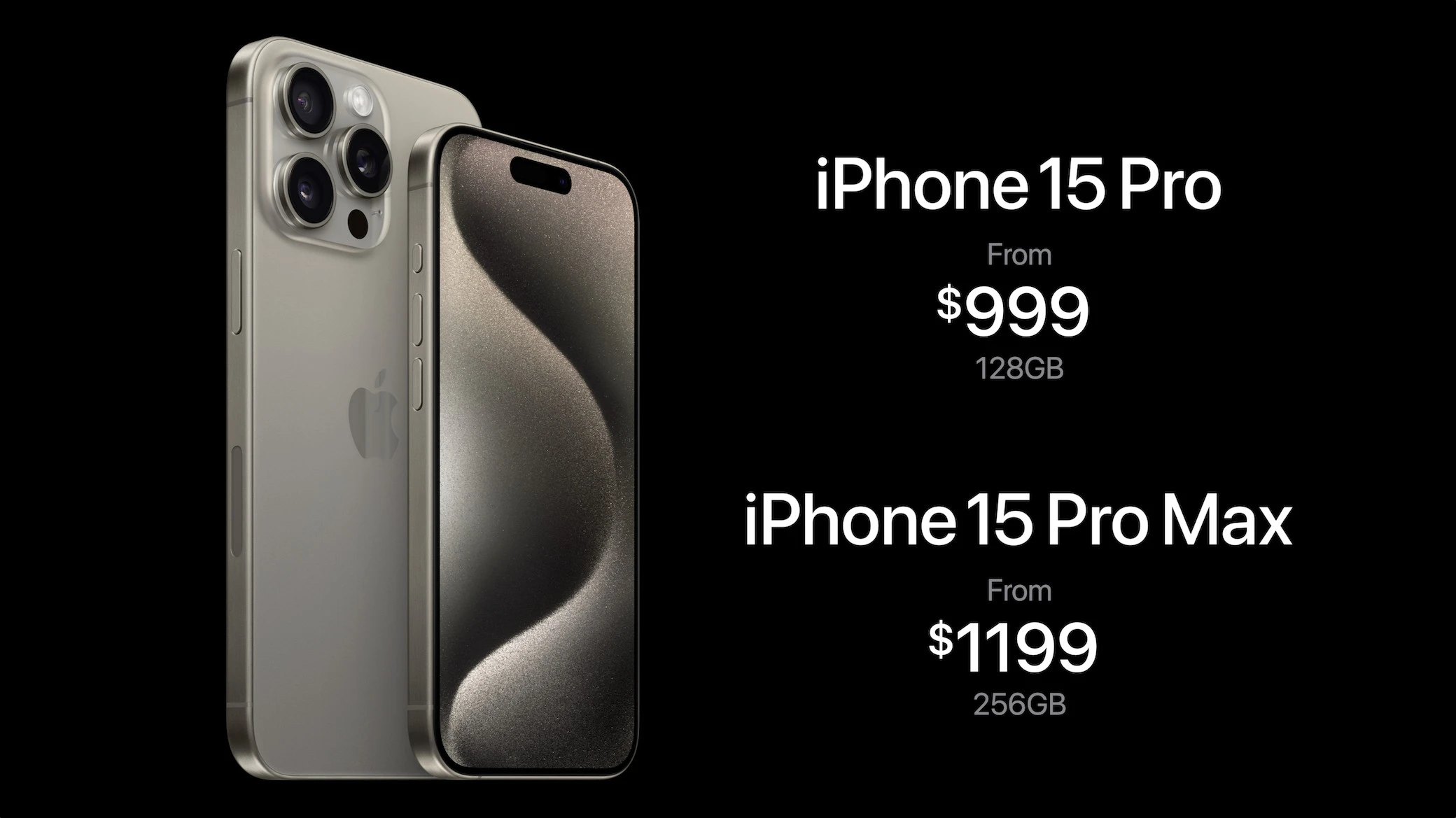 iphone 15 pro and max price