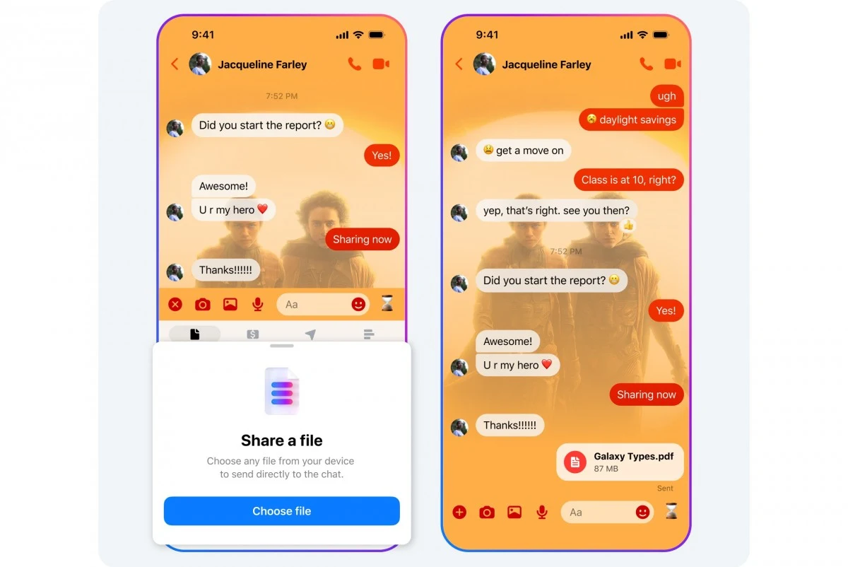 messenger large files