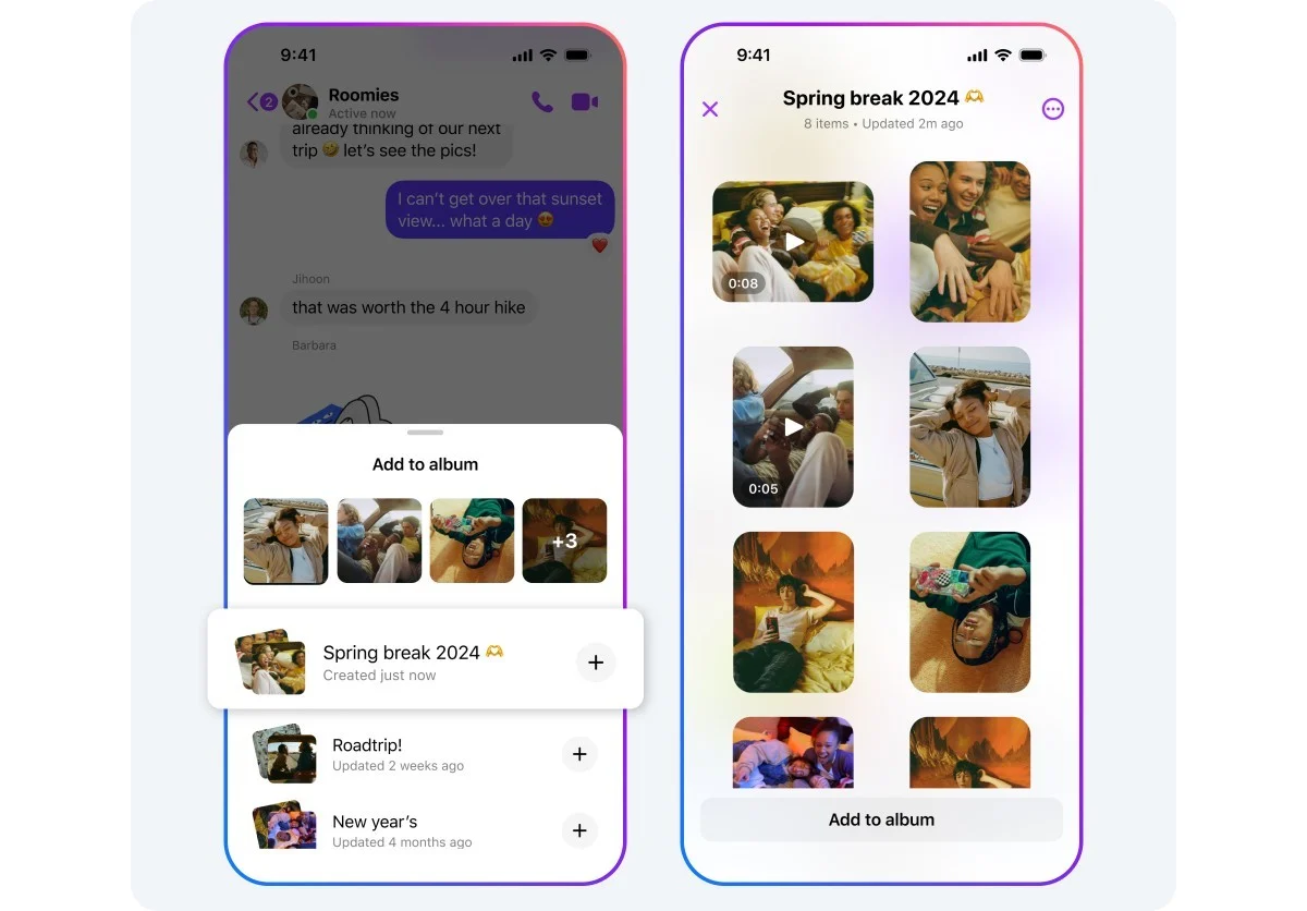 messenger shared album