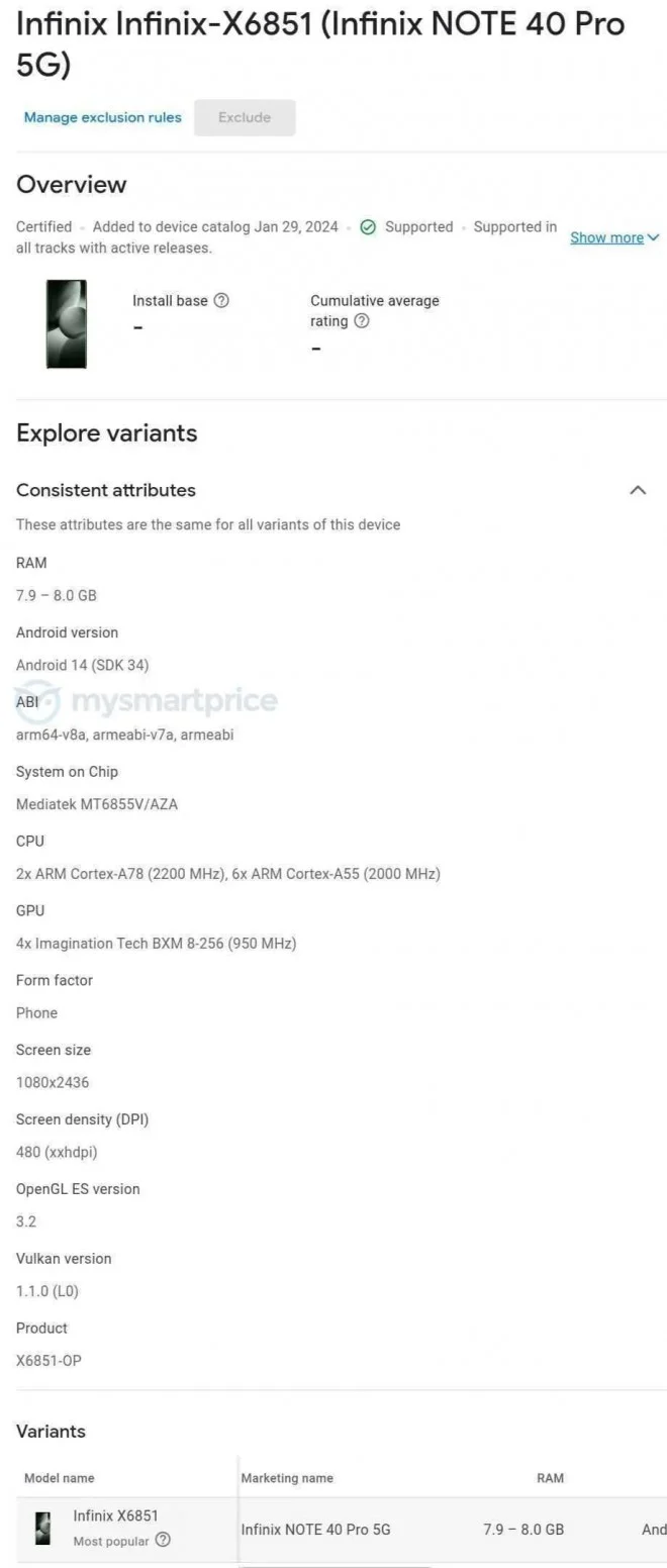 note 40 pro geekmark