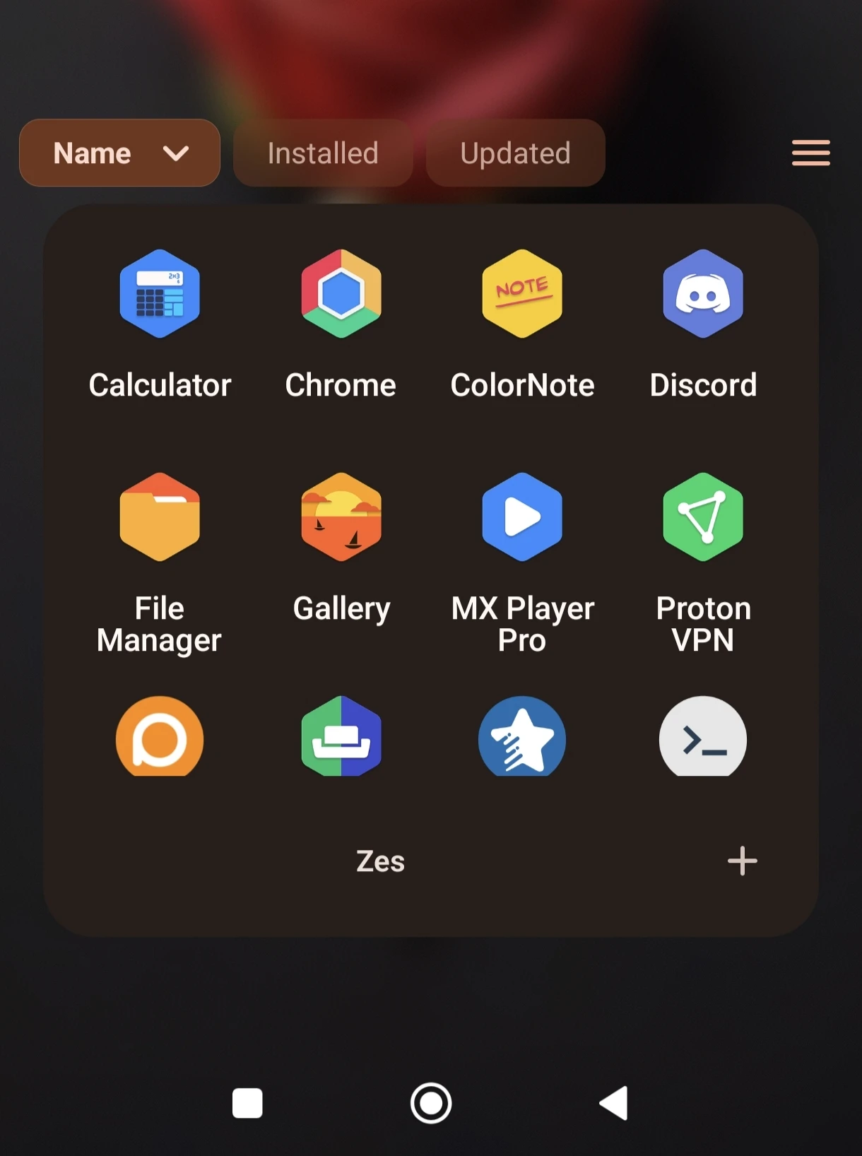octopi app drawer folder